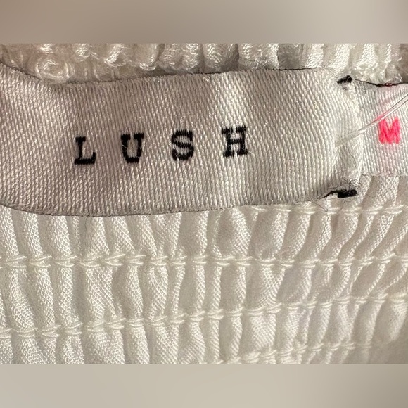 NEW w/TAGS LUSH White Eyelet Spaghetti Strap Dress Size Medium - Picture 2 of 8